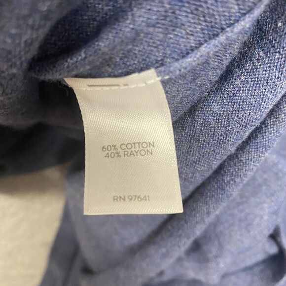 J Jill Sweater Womens S Blue Cardigan Duster Button Up V Neck Pockets Cotton - Picture 7 of 8